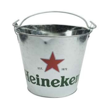 1x Heineken Bier K&uuml;hler Metall Eimer silber