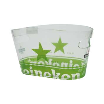 Heineken Bier K&uuml;hler Klein Gr&uuml;n Transparent Gebraucht Ice Bucket Beh&auml;lter Bar Ice Cooler