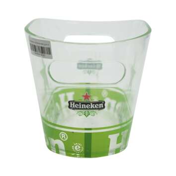 Heineken Bier K&uuml;hler Klein Gr&uuml;n Transparent Gebraucht Ice Bucket Beh&auml;lter Bar Ice Cooler
