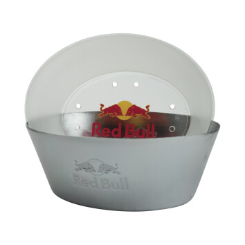 Red Bull Energy K&uuml;hler Metallwanne mit Einsatz Eisbox Flaschen Eisw&uuml;rfel Bar Ice Crushed