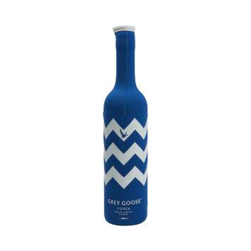 Grey Goose Vodka Kühlmanschette Blau 0,7l Weiß Vogel Reißverschluss Flaschenkühler Ice