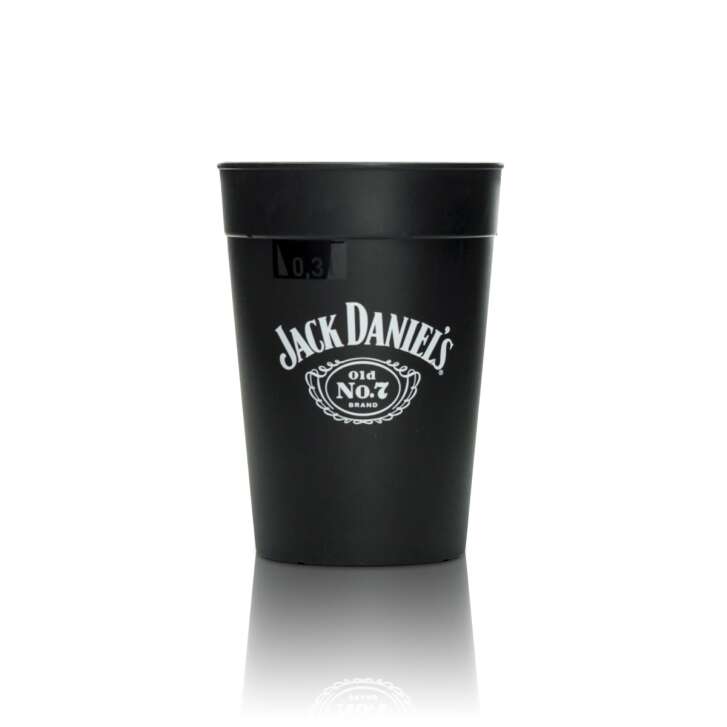 Jack Daniels Kunststoff Becher Glas 0,3l Longdrink Cocktail Mehrweg Gläser Bar