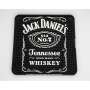 1x Jack Daniels Whiskey Barmatte schwarz 4 eckig