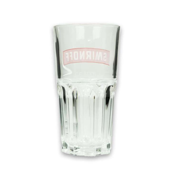 6x Smirnoff Vodka Glas Longdrink rote Schrift