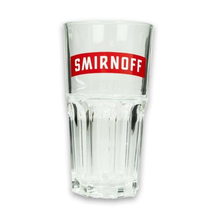 6x Smirnoff Vodka Glas Longdrink rote Schrift