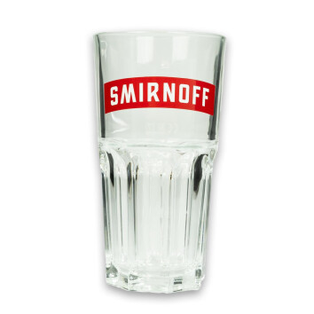 12x Smirnoff Vodka Glas Longdrink rote Schrift