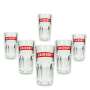 6x Smirnoff Vodka Glas Longdrink rote Schrift
