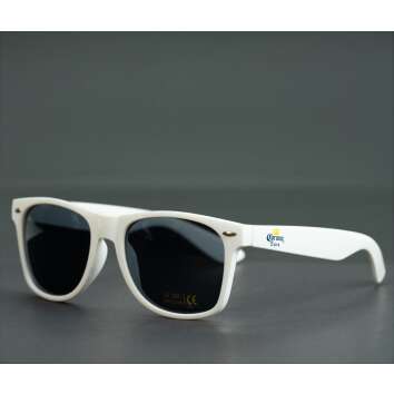 1x Corona Bier Sonnenbrille Weiß + Blaues Etui