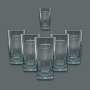 6x Bombay Sapphire Gin Glas Longdrink Crushed blauer Boden