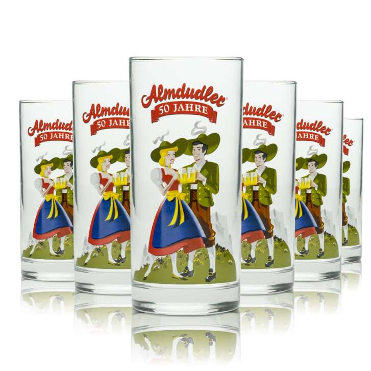 6x Almdudler Softdrink Glas 0,25l Longdrink Kräuter Limo Gläser Ski Winter Bar