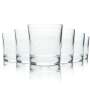 6x Bulleit Whiskey Glas 0,2l Tumbler Longdrink Bourbon Relief Kontur Gläser Bar