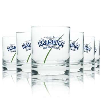 6x Grasovka Vodka Glas 0,2l Tumbler Longdrink Gläser...