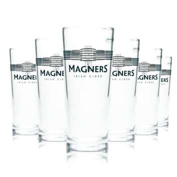 6x Magners Bier Glas 0,25l Pokal Becher Gläser Irish...