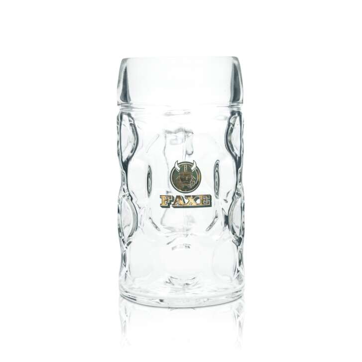 Faxe Bier Glas 1l Maßkrug Kontur Gläser Seidel Dänemark Viking Gastro Glas Grün