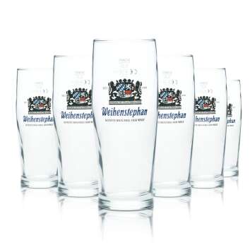6x Weihenstephan Bier Glas 0,3l Becher Pokal Gläser...