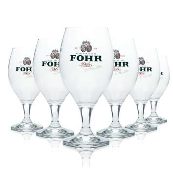 6x Fohr Bier Glas 0,4l Pokal Tulpe Becher Gläser...