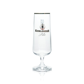 6x Koblenzer Bier Glas 0,25l Pokal Tulpe Becher Goldrand...