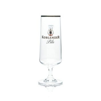 6x Koblenzer Bier Glas 0,2l Tulpe Pokal Kelch Goldrand...