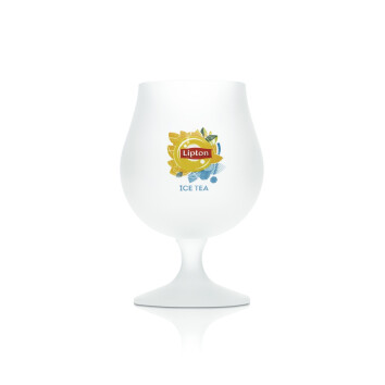 6x Lipton Eistee Glas 0,3l Frosted Tulpe Kelch Pokal...