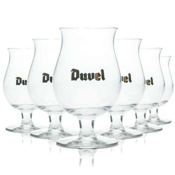 6x Duvel Bier Glas 0,5l Tulpe Kelch Pokal Gläser...