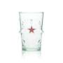 6x Heineken Bier Glas 0,25l Becher Pokal Silver Gläser Gastro Bar Kneipe Pint