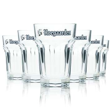 6x Hoegaarden Bier Glas 0,25l Becher Pokal Gläser...