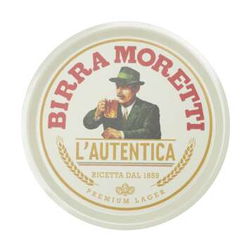 Birra Moretti Bier Tablett Servier Kellner Gläser...