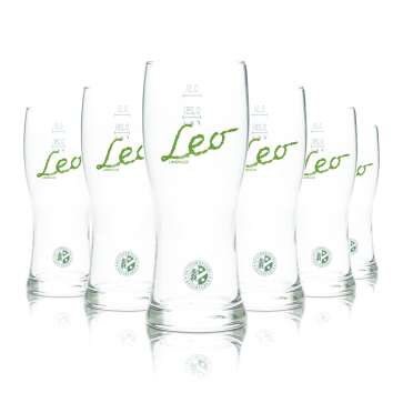 6x Leo Limo Glas 0,3l Becher ABK Aktien Brauerei...