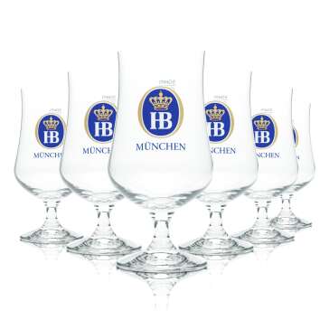 6x HB München Bier Glas 0,4l Tulpe Pokal Toscana...
