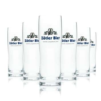 6x Zötler Bier Glas 0,3l Becher Gläser...