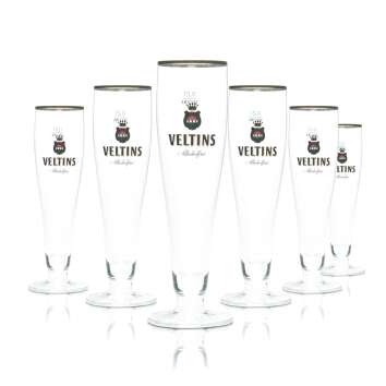 6x Veltins Bier Glas 0,2l Pokal Tulpe Alkoholfrei...