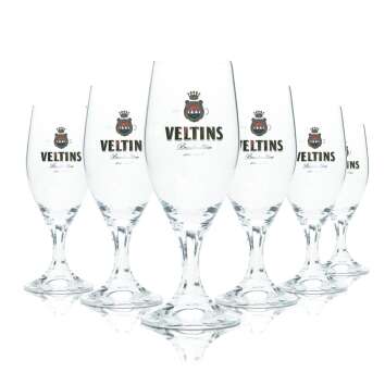 6x Veltins Bier Glas 0,2l Tulpe Pokal Gläser...