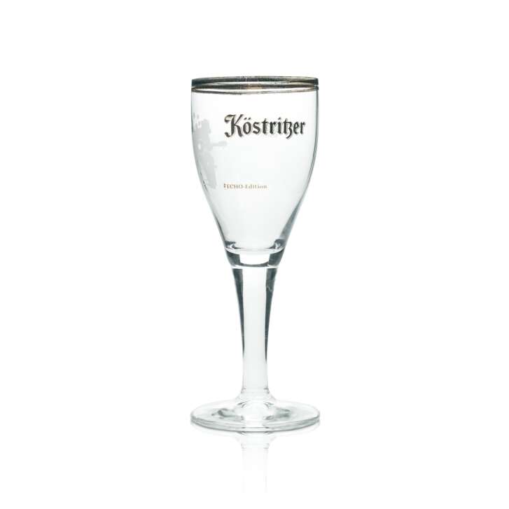 Köstritzer Bier Glas 0,2l Pokal Tulpe Kelch Echo Goldrand Gläser Sammler Selten