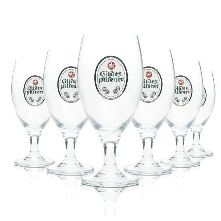 6x Gilden Pilsener Bier Glas 0,4l Pokal Tulpe Kelch Deister Gläser Gastro Brau