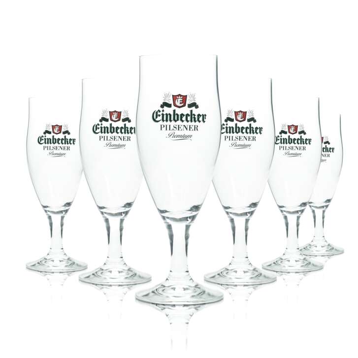 6x Einbecker Bier Glas 0,2l Pokal Tulpe Kelch Ikaria Gläser Gastro Brauerei Bar