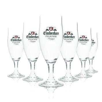 6x Einbecker Bier Glas 0,2l Pokal Tulpe Kelch Ikaria...