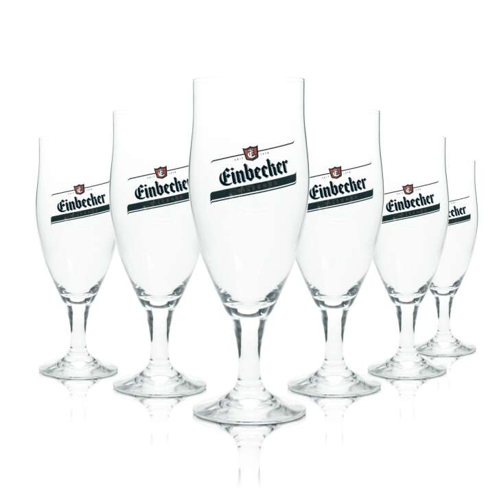 6x Einbecker Bier Glas 0,4l Pokal Tulpe Kelch Ikaria Gläser Gastro Brauerei Bar
