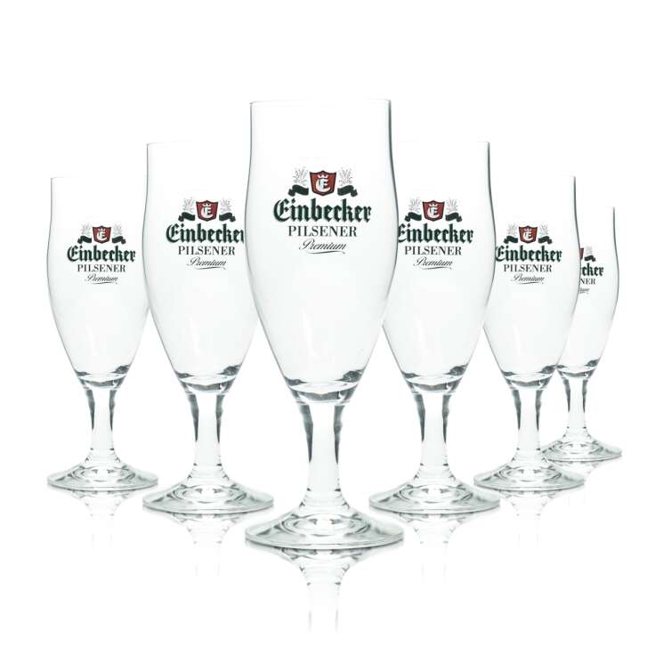 6x Einbecker Bier Glas 0,3l Pokal Tulpe Kelch Gläser Ikaria Premium Pils Gastro