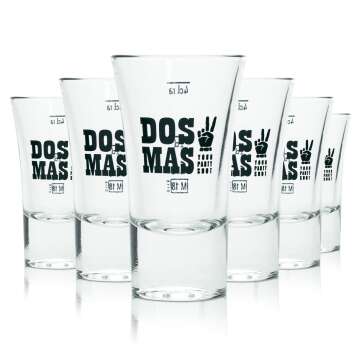 6x Dos Mas Glas 4cl Shot Kurze Stamper Gläser Gastro...