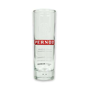 6x Pernod French Sour Glas Longdrink rund d&uuml;nn