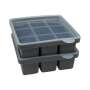 APS Eiswürfelformen 2er-Set XL Würfel Silikon Behälter Deckel Ice Cubes Form