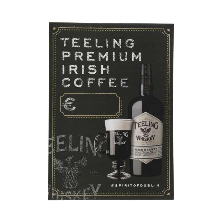 Teeling Whiskey Tischaufsteller A5 Irish Coffee Werbe Tafel Deko Gastro Bar UK