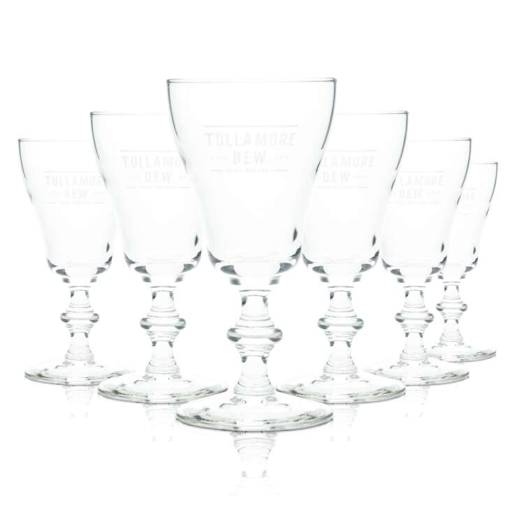 6x Tullamore Dew Whiskey Glas 0,15l Kelch Designstil Gläser Irish Single Malt