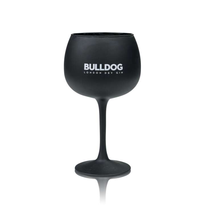 Bulldog Gin Glas 0,4l Ballon Longdrink Cocktail Gläser Matt Schwarz London Tonic