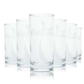6x Coca Cola Glas 0,2l Becher Softdrink Limo Longdrink...