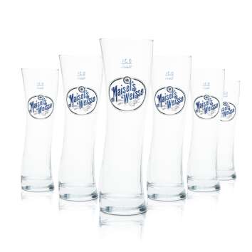 6x Maisels Weisse Bier Glas 0,3l Design Pokal Gläser...