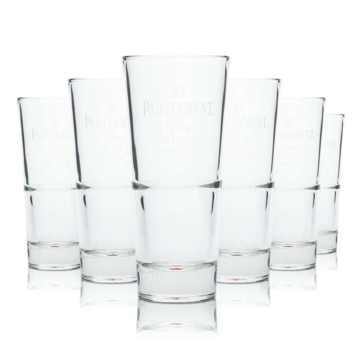 6x Parliament Vodka Glas 0,3l Longdrink Stapelbar Gläser Russian Gastro Club Bar