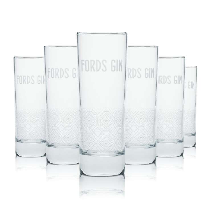 6x Fords Gin Longdrinkglas 0,3l Becher Tonic Cocktail Gläser London Dry Gastro