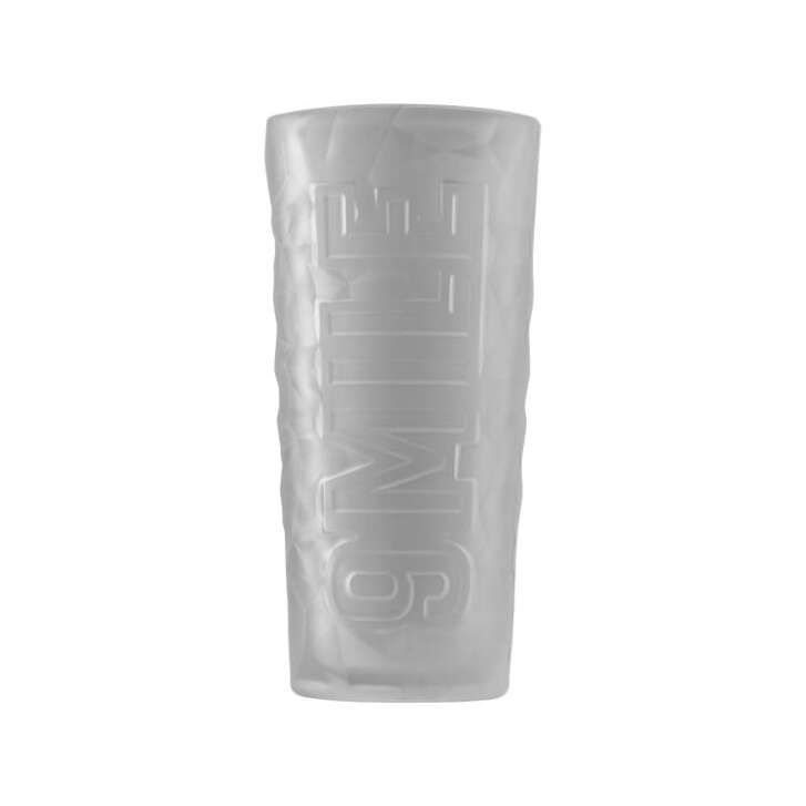 6x 9 Mile Vodka Glas 0,3l Longdrink High Frosted Relief Gläser Stapelbar Kontur