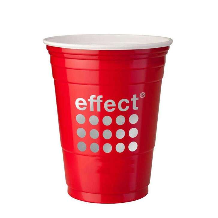 Effect Kunststoff Glas 0,3l Mehrweg Becher Red-Cup Bierpong Gläser Beer Energy